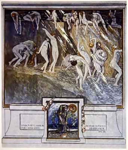 Illustration from Dante's 'Divine Comedy', Inferno, Canto XIV. 28 Oil Painting by Franz von (Choisy Le Conin) Bayros