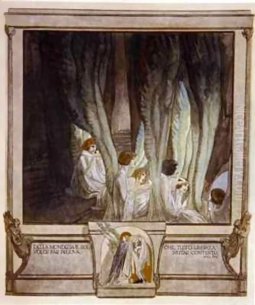 Illustration from Dante's 'Divine Comedy', Purgatory, Canto XXI 62 Oil Painting by Franz von (Choisy Le Conin) Bayros