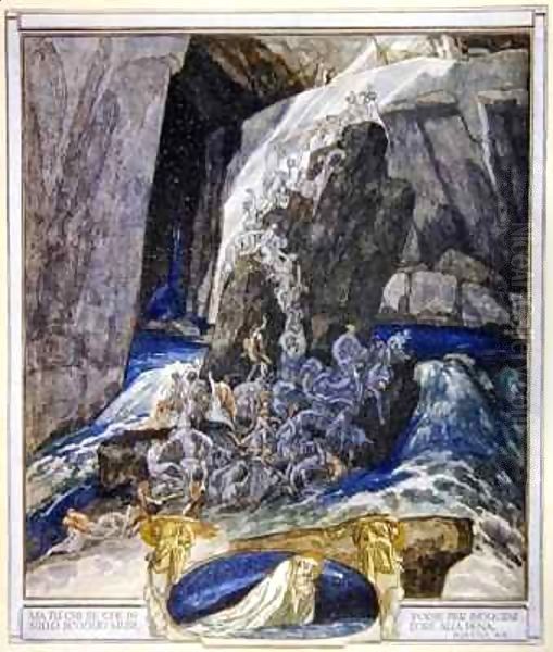 Illustration from Dante's 'Divine Comedy', Inferno, Canto XXIII 2 Oil Painting by Franz von (Choisy Le Conin) Bayros