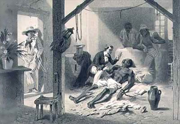 The Death of Uncle Tom, plate 11 from 'Uncle Tom's Cabin' 2 Oil Painting by Adolphe Jean-Baptiste Bayot