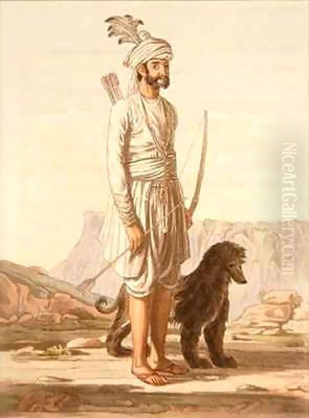 A Meena of Jajgurgh, from 'A Mahratta Camp' Oil Painting by Thomas Baxter