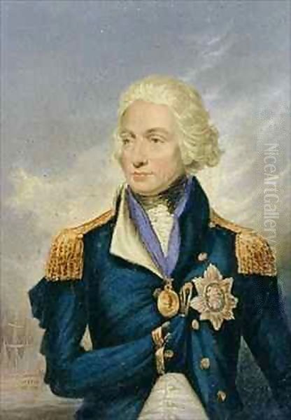 Horatio, Viscount Nelson (1758-1805) Oil Painting by George Baxter