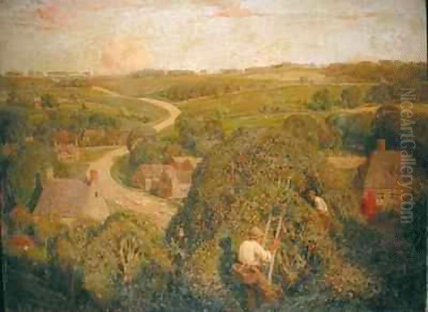 Cider Gathering Oil Painting by James Bateman