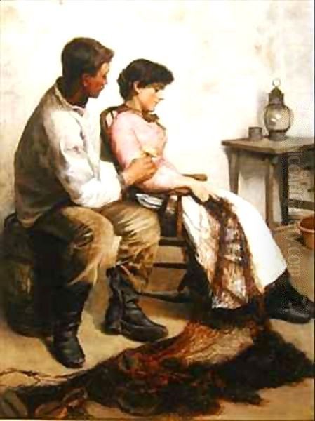 Courtship Oil Painting by Arthur Bateman