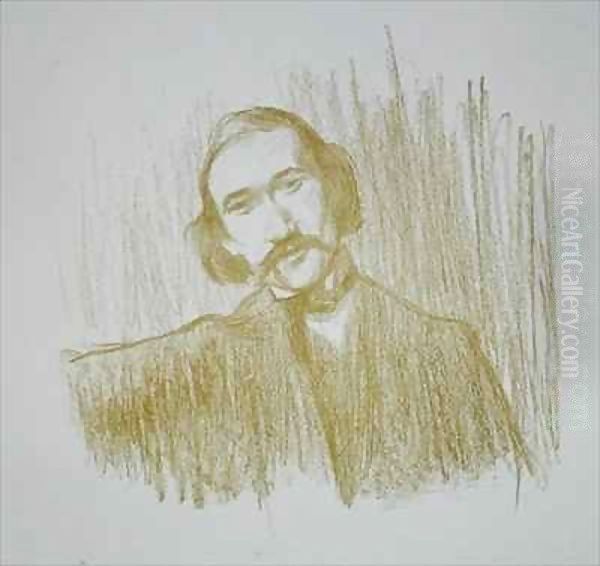 Andre Gide (1861-1942) Oil Painting by Henry Bataille