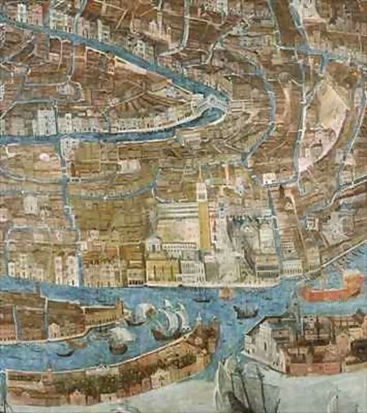 Map of Venice 2 Oil Painting by G. Barzenti