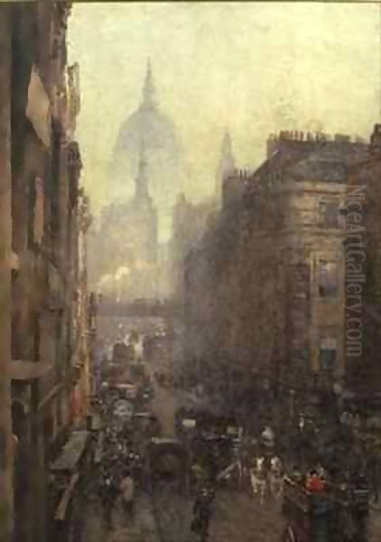 Fleet Street Oil Painting by Rose Maynard Barton