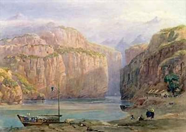 Yangtze Gorges, China Oil Painting by Dr A. Barton