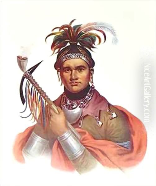 Ki-On-Twog-Ky or 'Complanter', a Seneca Chief Oil Painting by F. Bartoli