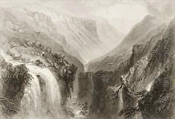 Head of Glenmalure, County Wicklow Oil Painting by William Henry Bartlett