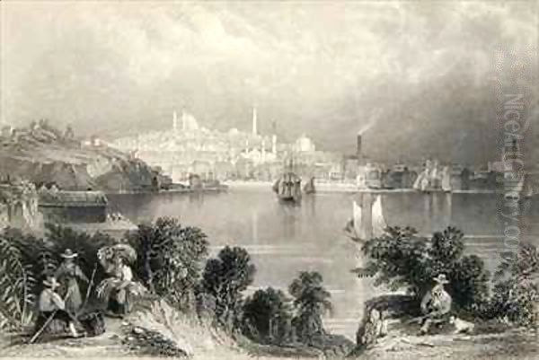 A View of Baltimore, from 'The History of the United States' Oil Painting by William Henry Bartlett