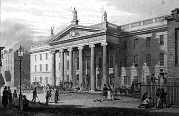 The Post Office, Dublin Oil Painting by William Henry Bartlett