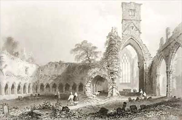 Sligo Abbey, County Sligo, Ireland Oil Painting by William Henry Bartlett