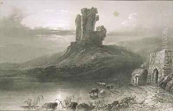 Kilcolman Castle, County Cork, Ireland Oil Painting by William Henry Bartlett