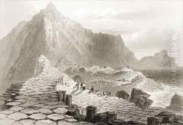 The Giant's Causeway, County Antrim, Ireland Oil Painting by William Henry Bartlett