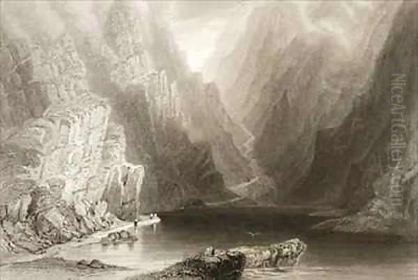 The Gap of Dunloe, County Killarney, Ireland Oil Painting by William Henry Bartlett