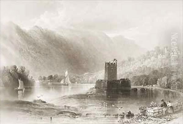 Narrow Water Castle, County Down, Northern Ireland Oil Painting by William Henry Bartlett