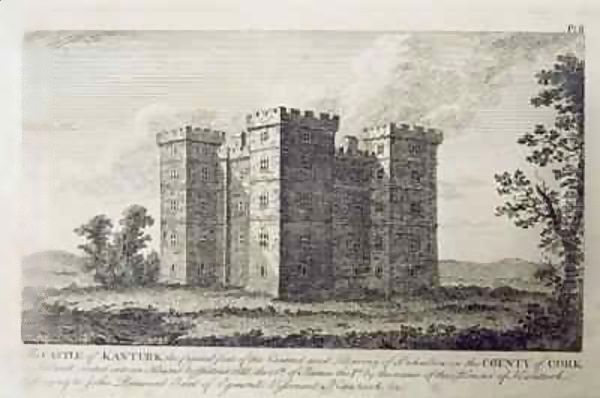 The Castle of Kanturk, County Cork, Ireland in the 1800s Oil Painting by William Henry Bartlett