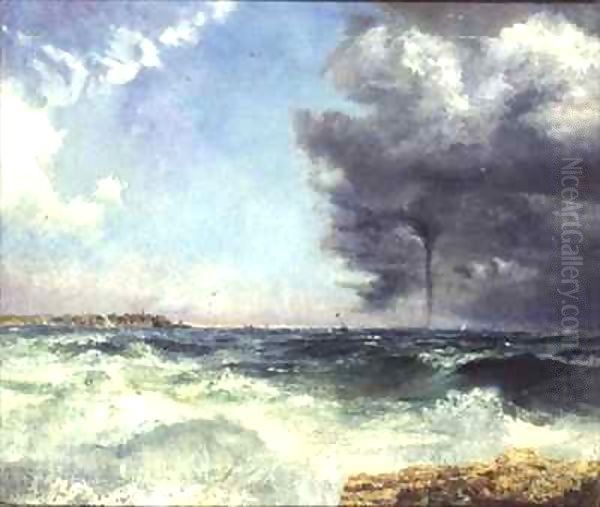 A Stormy Crossing Oil Painting by Charles William Bartlett