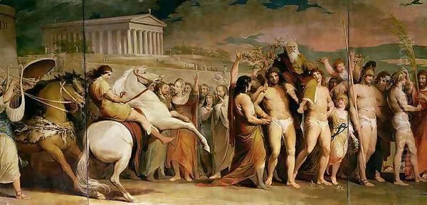 Crowning the Victors at Olympia, third of the series 'The Progress of Human Culture and Knowledge' Oil Painting by James Barry