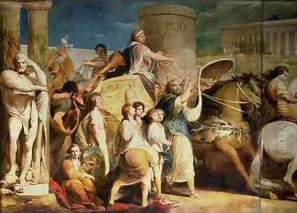 Crowning the Victors at Olympia, third in the series 'The Progress of Human Culture and Knowledge' 2 Oil Painting by James Barry