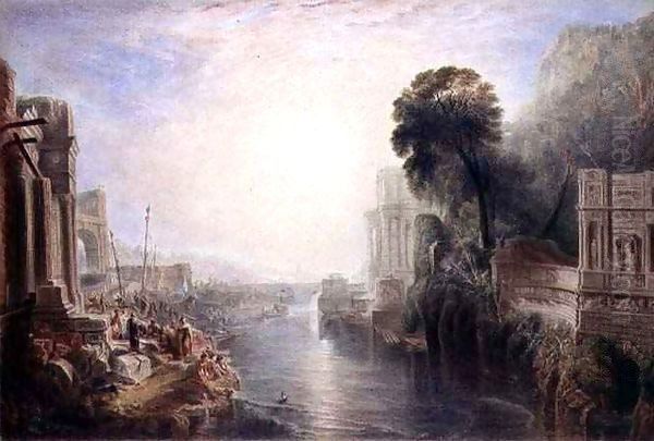 The Ruins of Ancient Rome Oil Painting by George Barrett