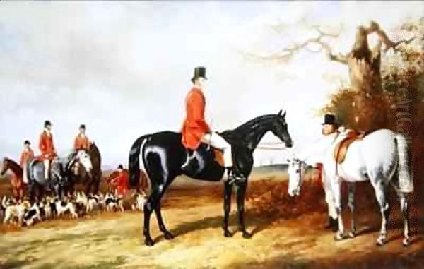 A Meet of His Majesty's Buckhounds Oil Painting by W. and Barraud, H. Barraud