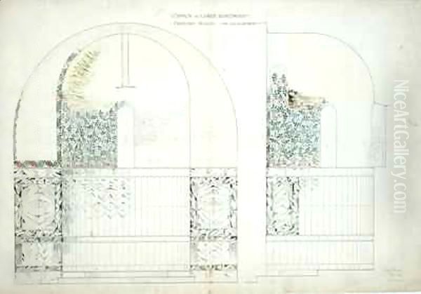 Design for Mosaic for The Church of the Wisdom of God at Lower Kingswood Oil Painting by Sidney Barnsley