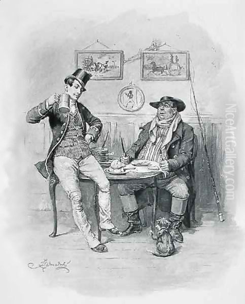 The Two Wellers, from 'The Pickwick Papers' Oil Painting by Frederick Barnard