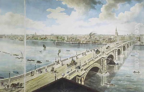 Panoramic view of London 2 Oil Painting by Robert Barker