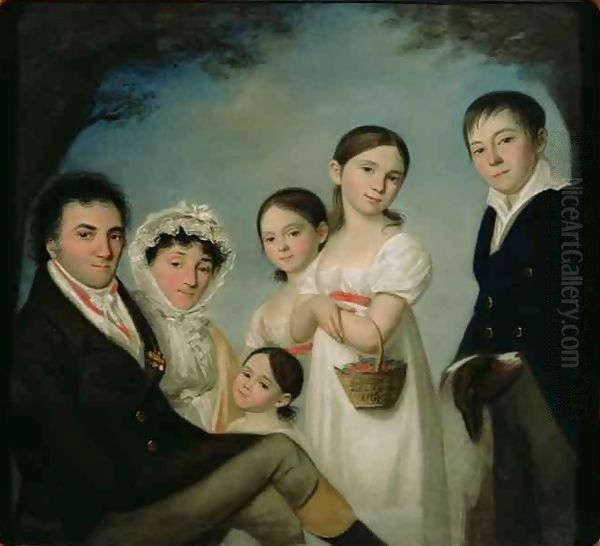 The Boratynsky Family Oil Painting by Karl Wilhelm Bardou