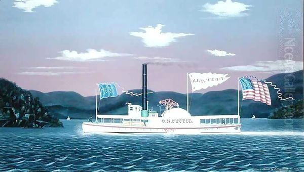 The Tugboat 'Oliver M. Pettit' Oil Painting by James Bard