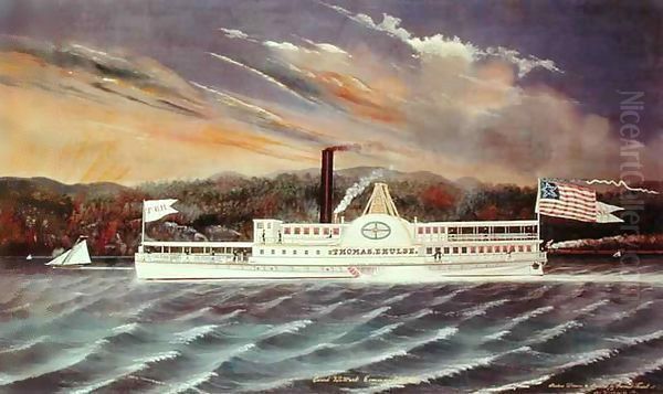 Steamboat 'Thomas E. Hulse' Oil Painting by James Bard