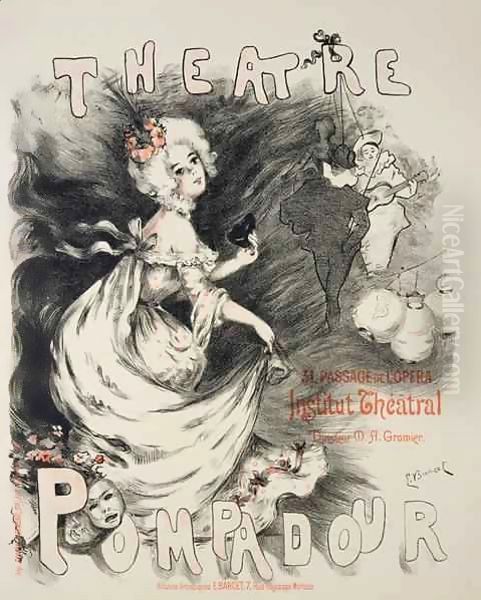 Reproduction of a poster for the 'Pompadour Theatre' Oil Painting by Emmanuel Barcet