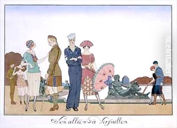 The Allies in Versailles Oil Painting by Georges Barbier