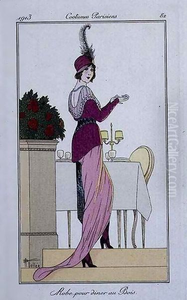 Costume plate from Gazette du Bon Ton Oil Painting by Georges Barbier