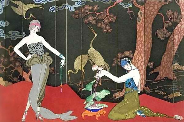 The Fashion for Lacquer Oil Painting by Georges Barbier