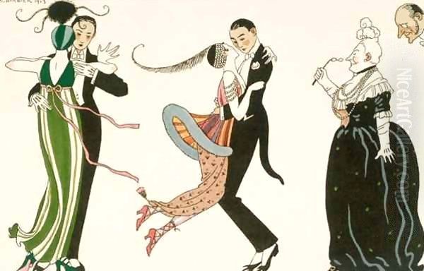 The Madness of the Day Oil Painting by Georges Barbier