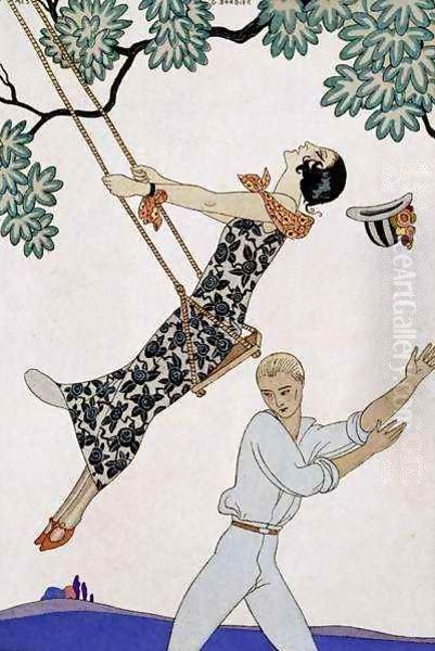 The Swing Oil Painting by Georges Barbier