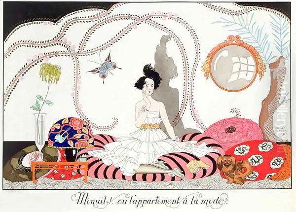 Midnight or The Fashionable Apartment Oil Painting by Georges Barbier