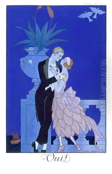 Yes Oil Painting by Georges Barbier