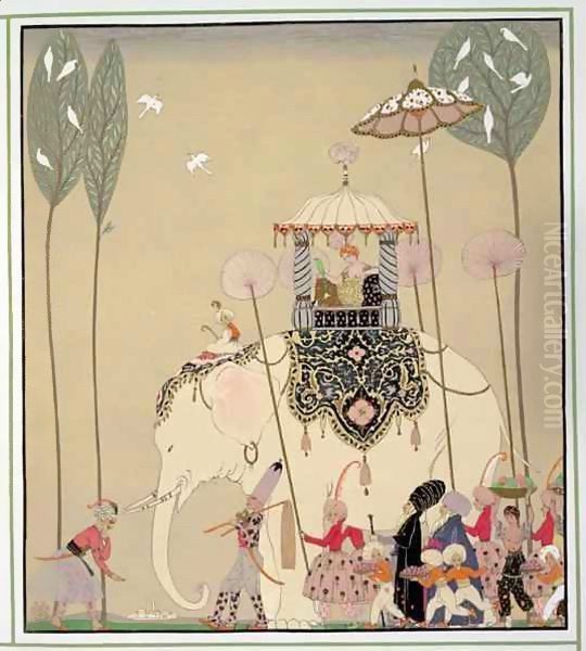 Imperial Procession Oil Painting by Georges Barbier