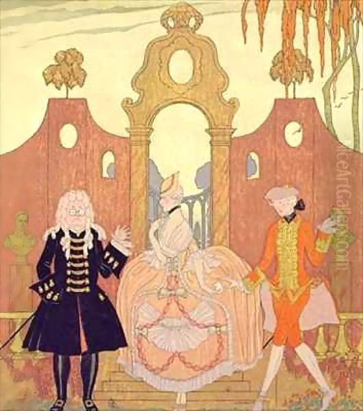 Billet Doux 2 Oil Painting by Georges Barbier