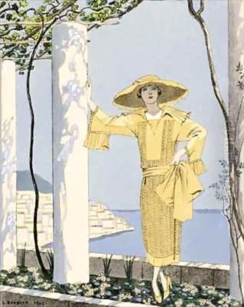 Amalfi Oil Painting by Georges Barbier