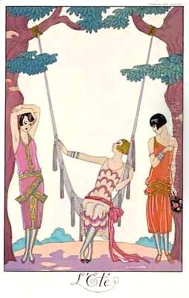 Summer, from 'Gazette du Bon Ton' Oil Painting by Georges Barbier