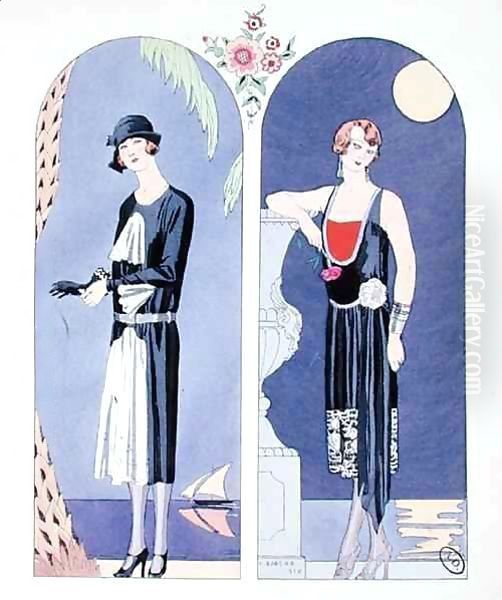 Day and Night Oil Painting by Georges Barbier