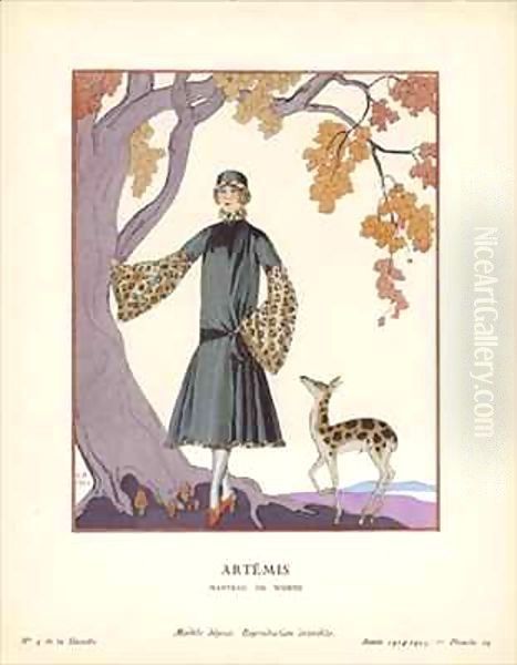 Artemis - Manteau de Worth Oil Painting by Georges Barbier