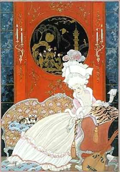 Illustration for 'Fetes Galantes' Oil Painting by Georges Barbier