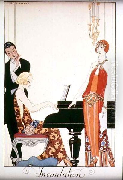 Incantation illustration for 'Gazette du Bon Ton' Oil Painting by Georges Barbier