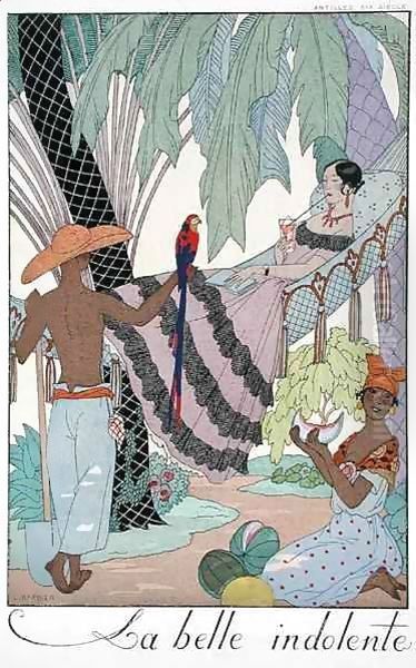 The idle beauty Oil Painting by Georges Barbier